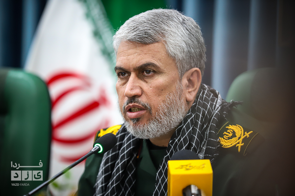 اولین نشست خبری فرمانده جدید سپاه الغدیر استان یزد