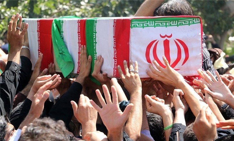 مراسم تشییع پیکر‌های شهدای گمنام در استان یزد