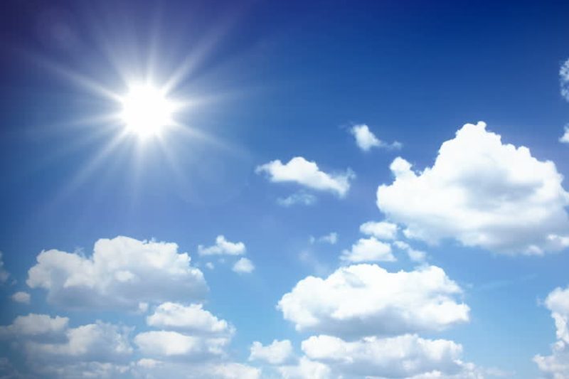 آسمانی صاف تا قسمتی ابری در یزد