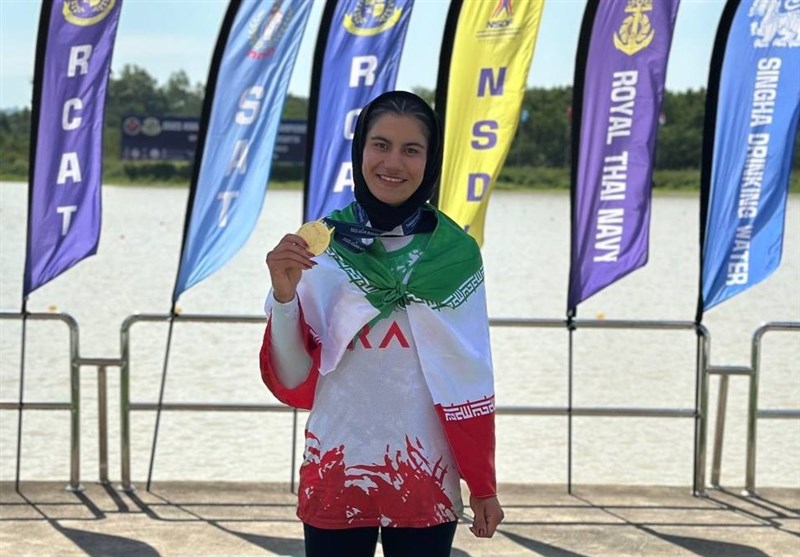 روئینگ قهرمانی جوانان و زیر ۲۳ سال آسیا/ فاطمه مجلل طلایی شد