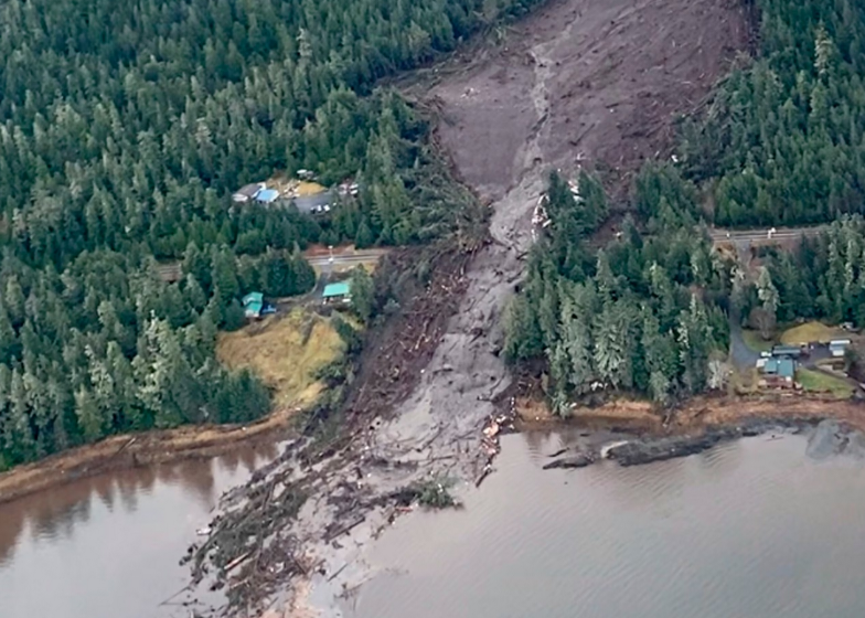 رانش زمین در آلاسکا یک کشته و پنج مفقود به جا گذاشت