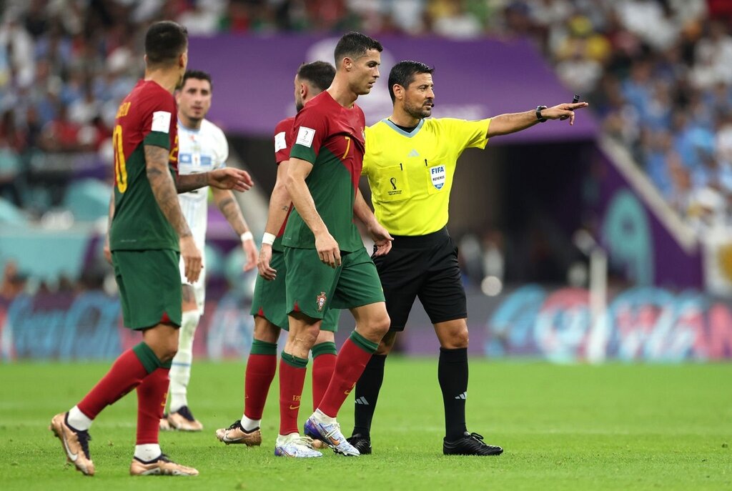 دستور فغانی به کریستیانو رونالدو در بازی پرتغال و اروگوئه