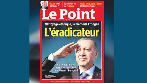جنجال در پی انتشار عکس اردوغان روی مجله فرانسوی/آنکارا: کردها وکیل نمی‌خواهند،دوره استعمار گذشت