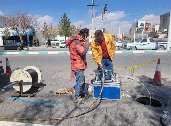 آغاز مرحله شوتینگ فیبرنوری پروژه «ftth » در شهر کرمان