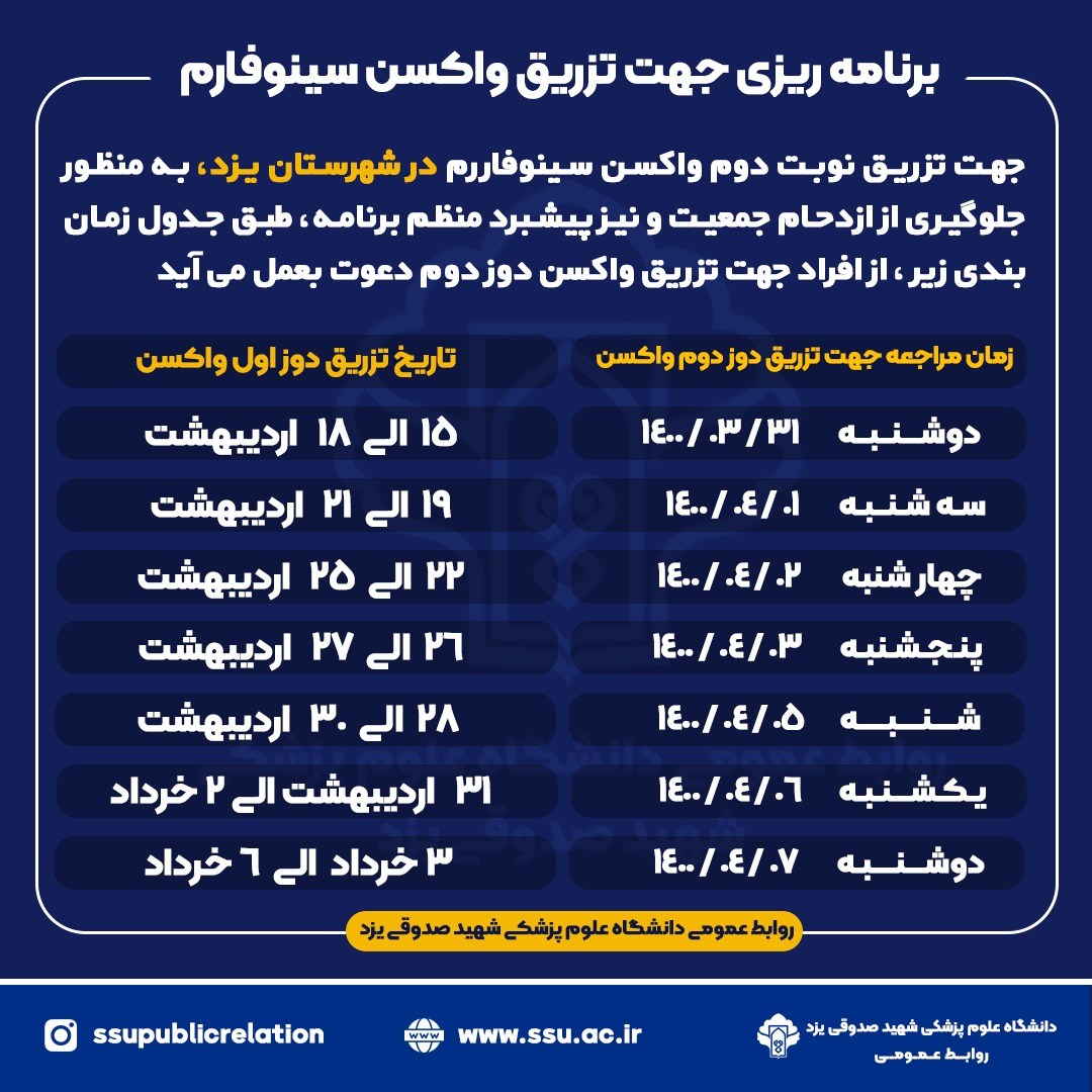 آغاز به کار مراکز تجمیعی واکسن در یزد