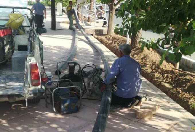 اتصال منبع ذخیره آب میدان شهدای حج به خط لوله چاه غدیر