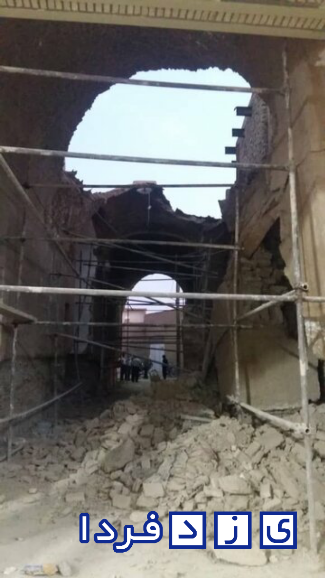 سقف تیموری که در میبد  ریزش کرده ،اگر نمی ریخت هم  باید برچیده و مجدد ایجاد می‌شد!!