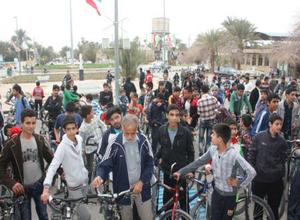 همایش دوچرخه سواری دانش آموزان طبس برگزار شد+تصاویر