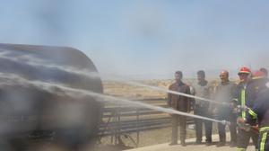 مجهزترین موتور پمپ آتش نشانی شبکه ریلی کشور در راه آهن شرق به بهره برداری رسید+تصاویر