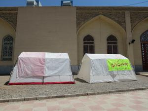 برپایی  چادر سلامت در سطح شهرستان بهاباد+تصاویر