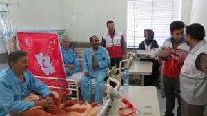عیادت از بیماران بمناسبت هفته هلال احمر