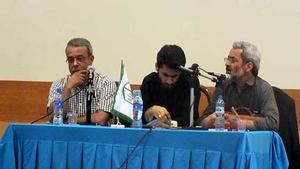 مناظره عباس سلیمی نمین و محمد کیانوش راد در دانشگاه یزد