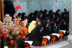 دو روز با ترتیل خوانی قرآن کریم در حرم-طبس