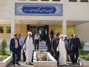 دو عضو شورای اسلامی شهر یزد در مراسم افتتاح کتابخانه دکتر محمد جوادی