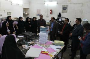 بازدید اعضای مرکز از قدیمی‌ترین چاپخانه‌ی یزد