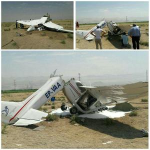 سقوط هواپیمای آموزشی  در کرج؛ مرگ خلبان +عکس