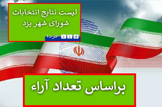 لیست نتایج انتخابات دوره پنجم شورای شهر یزد برای اساس رای 317 نامزد