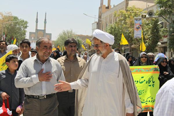 گزارش تصویری اختصاصی: حواشی راهپیمایی روز جهانی قدس در یزد
