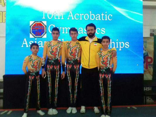 کسب مدال برنز رقابتهای آکروژیم قهرمانی آسیا توسط تیم ملی تمام یزدی
