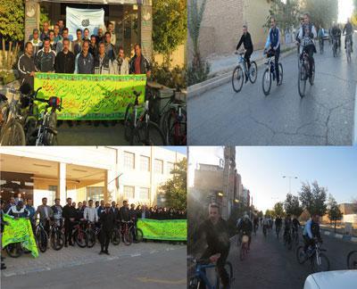 برگزاری همایش دوچرخه سواری به مناسبت هفته بازدید همگانی از مراکز آموزش فنی وحرفه ای (20 لغایت 25 آبان) در یزد