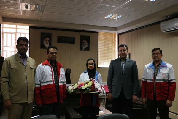 تقدیر از عضو مدال آور هلال احمر یزد در مسابقات جهانی