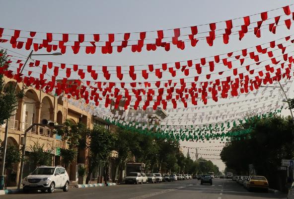 گزارش تصویری آذین بندی مسیر راهپیمایی روز قدس