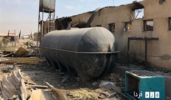  خسارت‌های انفجار شدید کارگاه محلی ساخت موشک درپادگان حشدالشعبی  بغداد 