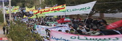 حضور باشکوه دانش آموزان مهریزی در راهپیمایی 13 آبان +گزارش تصویری