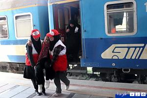 برگزاری مانور زلزله و تخلیه امن اضطراری در ایستگاه راه آهن یزد+گزارش تصویری