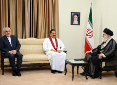 دیداررهبر معظم انقلاب با  رئیس جمهور سریلانکا و هیأت همراه