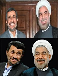 احمدی‌نژاد در مراسم تحلیف خود  و روحانی در اولین کنفرانس خبری خود چه گفتند!!؟