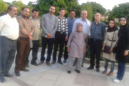 بازدید دکتر علی محمد آدابی از مدیران اسبق بیمارستان شهید صدوقی یزد از خانه سالمندان نشاط مهریز 