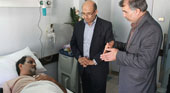 دکتر شیرزاد رییس آموزش و پرورش استن دربیمارستان شهید صدوقی  به دیدار حسین جلالی رفت(2 نظر)