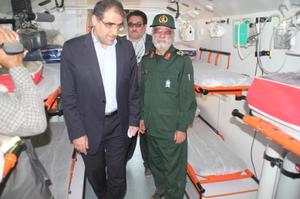 بازدید وزیر بهداشت از تجهیزات اورژانس یزد