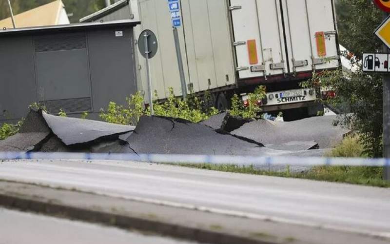 رانش زمین در بزرگراهی در سوئد حادثه آفرید