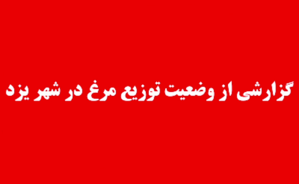 گزارشی از وضعیت توزیع مرغ در شهر یزد