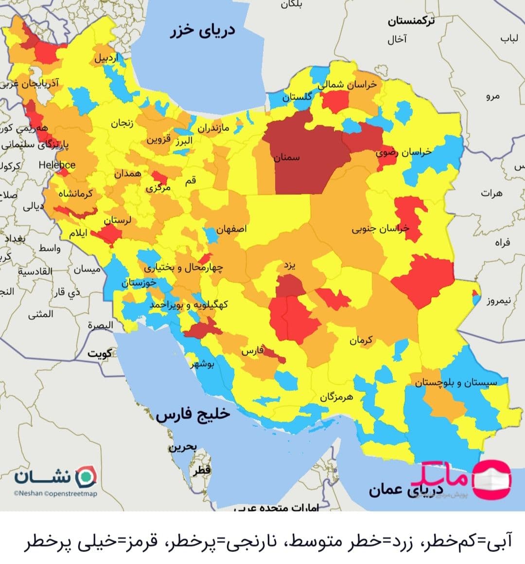 افزایش تعداد شهرستان‌های قرمز کرونایی