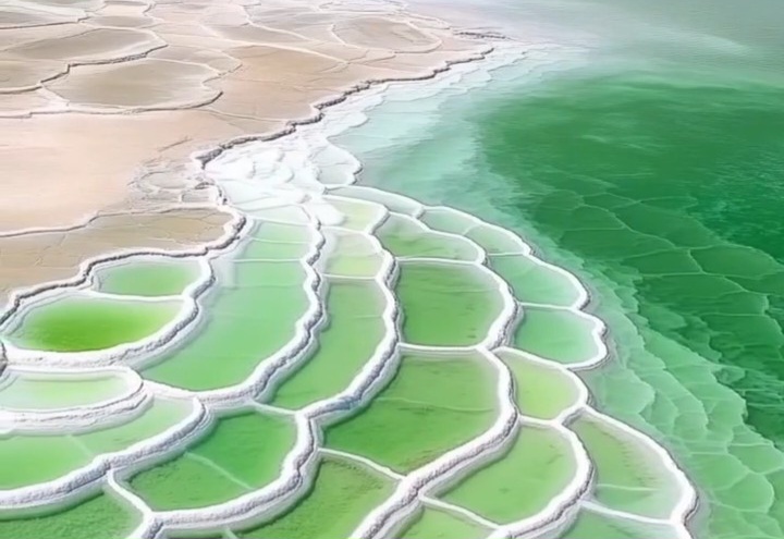 ببینید| بزرگ‌ترین دریاچه نمک چین